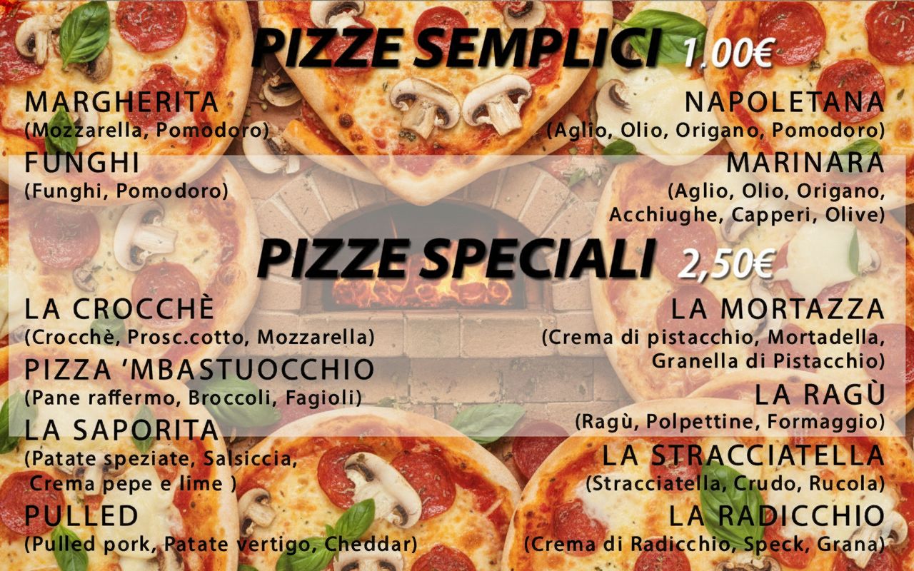 Pizze Semplici e Speciali - Pizza al Taglio Croccante nella Pizzeria a Marcianise Aperta a Pranzo