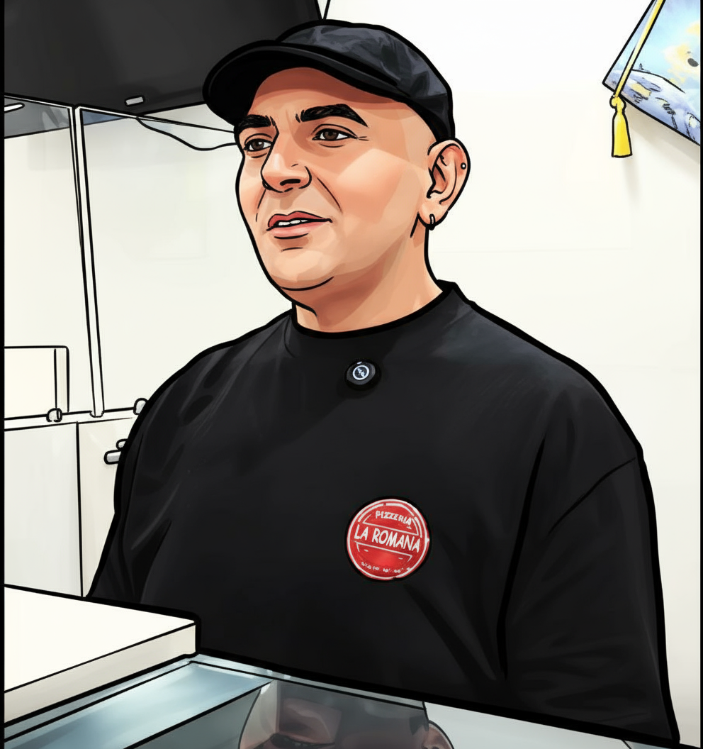 Roberto, proprietario Pizzeria La Romana - Pizza al Taglio e a ruoto a Marcianise Aperta a Pranzo